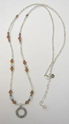 EHKK002 - Brown Crystals Eyeglass Holder with Ring